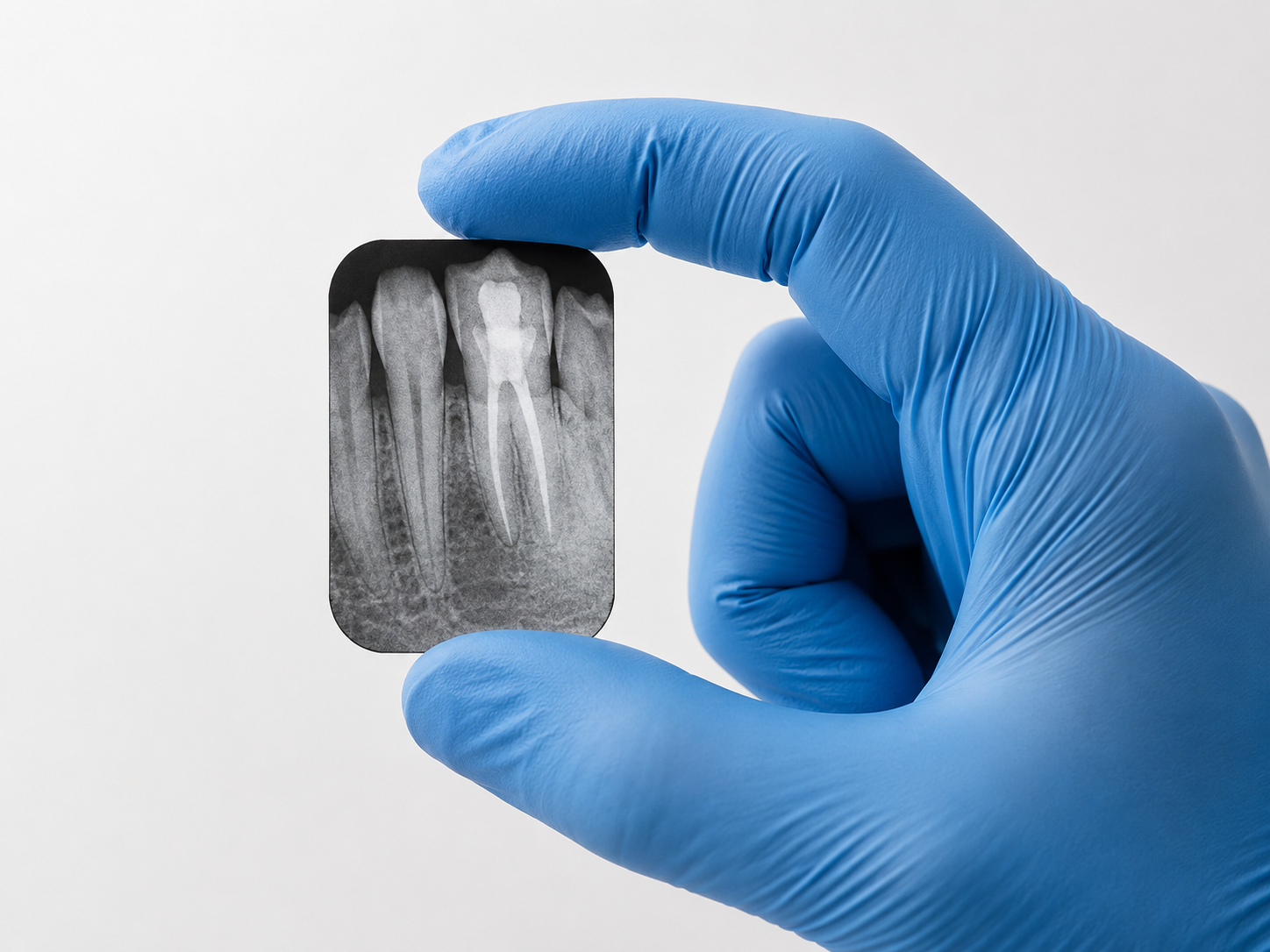 Radiografía dental revisada durante diagnóstico
